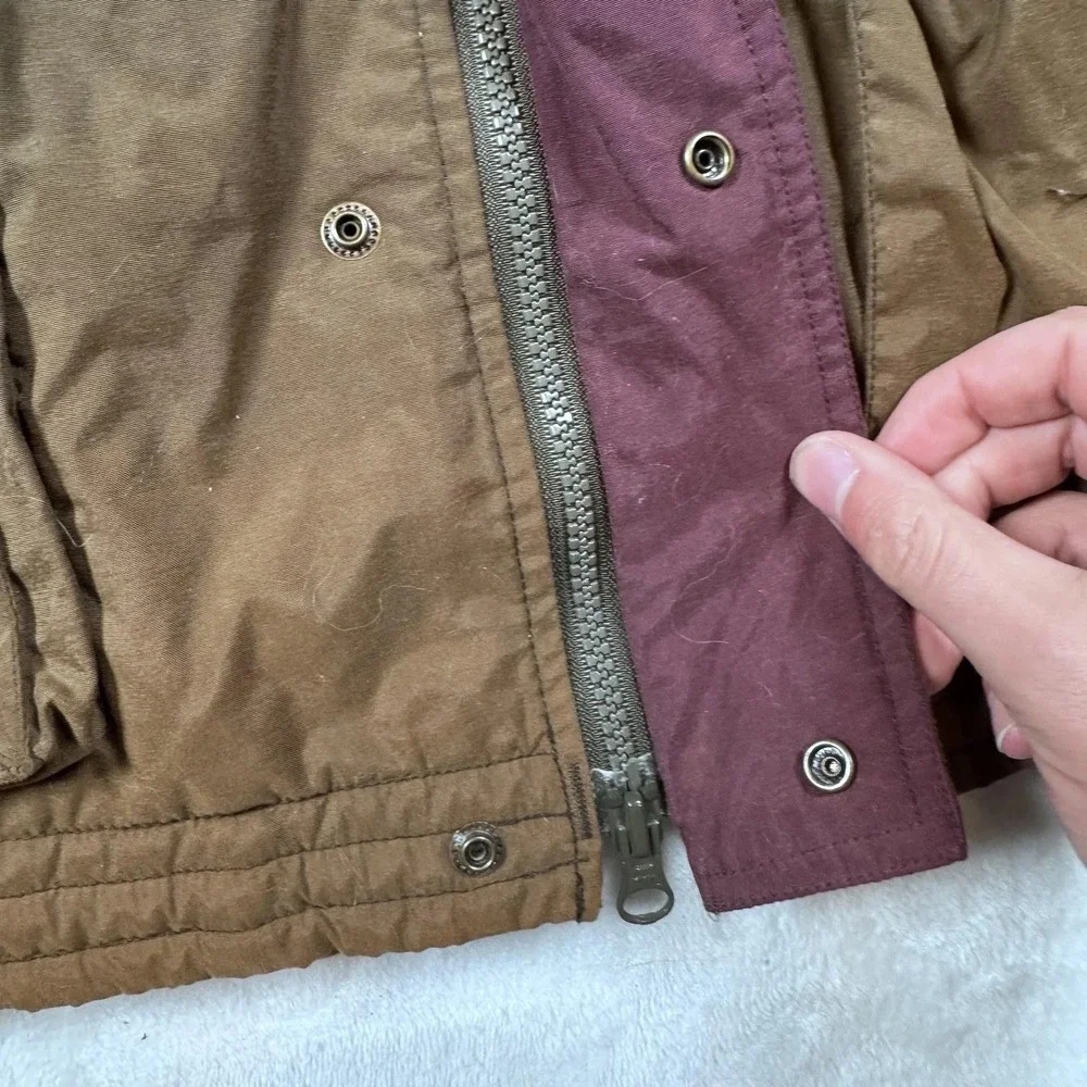 Vintage Columbia 90s Hooded Parka Jacket Mens Medium Fits XL Brown Coat